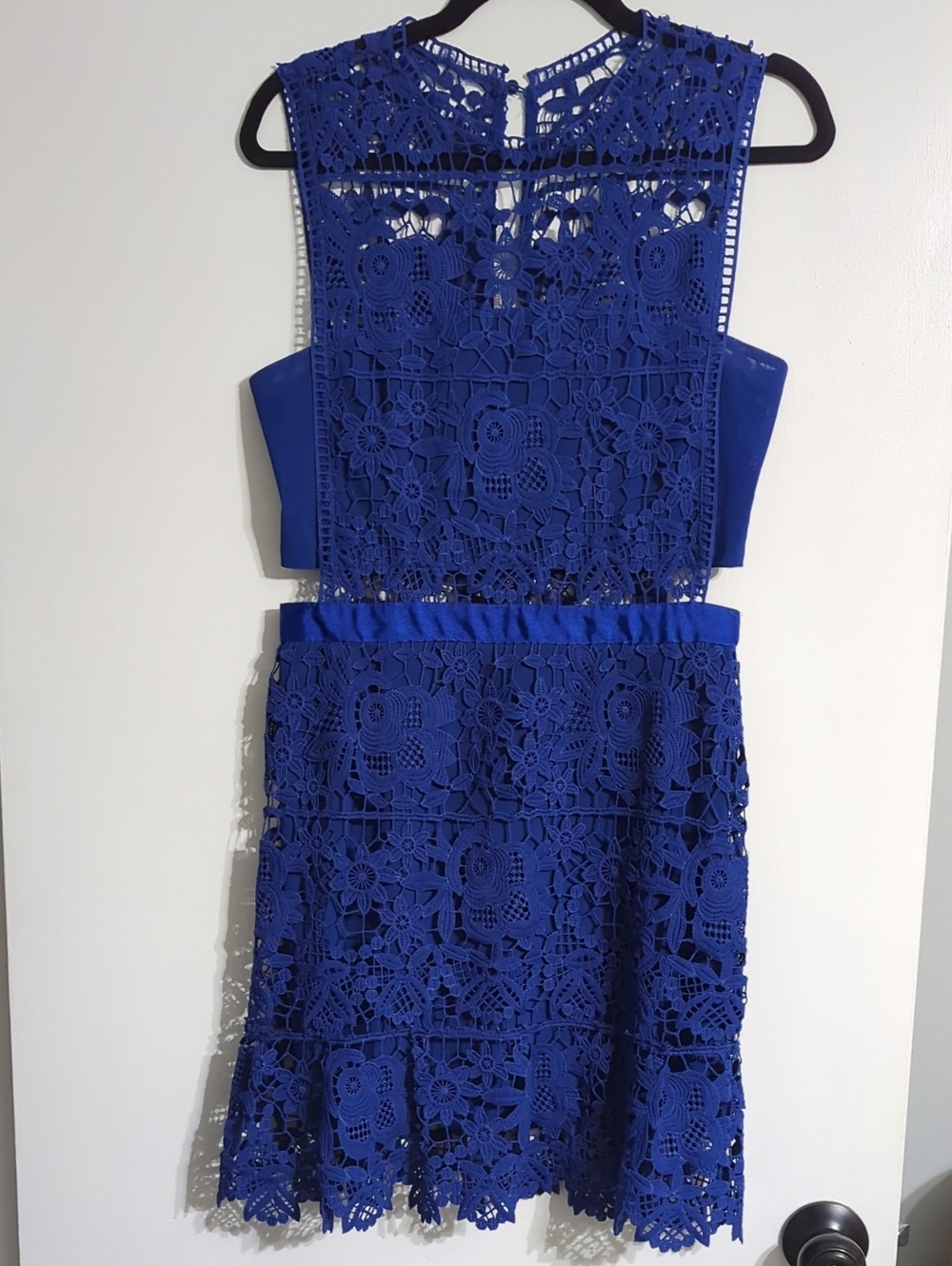 Romeo & Juliet Couture Royal Blue Crochet Lace Party Dress